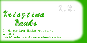 krisztina mauks business card